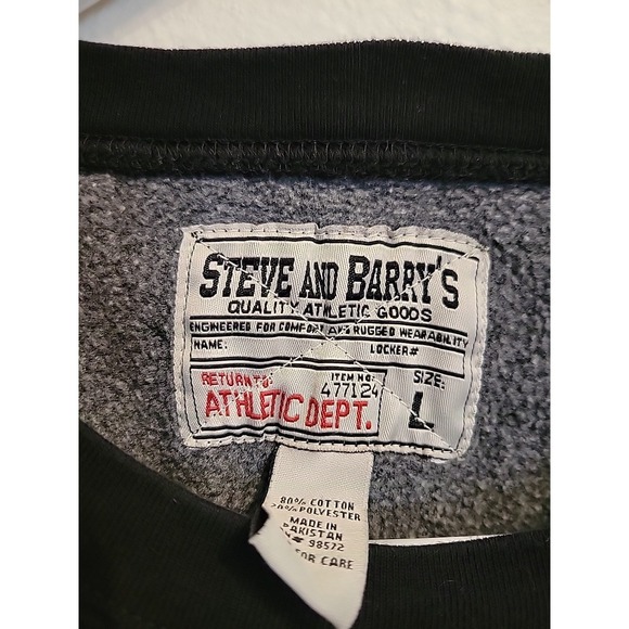 Steve and Barrys Crew Sweatshirt Mens L Black DORK Grandpas Vintage Long Sleeve - Picture 4 of 5